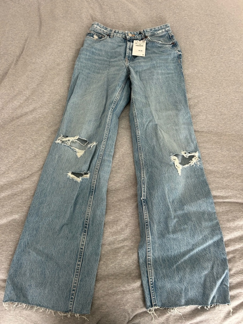 Zara high rise wide leg jeans size 8 NWT